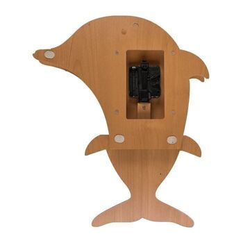 Horloge murale en bois pour enfants Dauphin 5