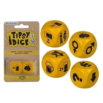 wooden dice, drinking game, approx. 2.5 cm,
