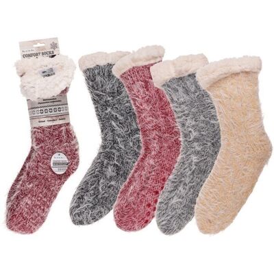 Hut socks, fluffy, one size,