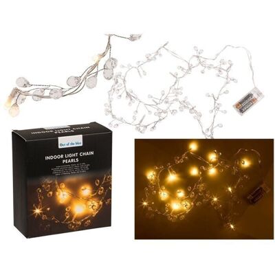 Fairy lights, pearls, with 15 LEDs,