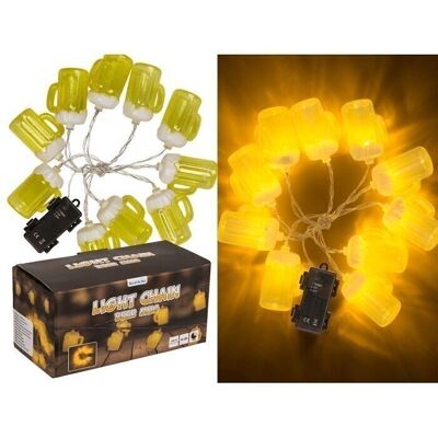 Cadena de luces, jarra de cerveza, con 10 LED,