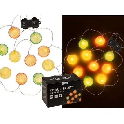 Guirnalda de luces, frutas, con 12 LED,