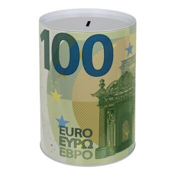 Tirelire métal Jumbo, billet de 100€, 2