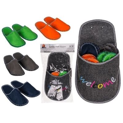Jumbo slippers, Welcome, with 4 pairs