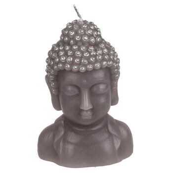Bougie, Tête de Bouddha, environ 8 x 6,5 x 12,5 cm, 3
