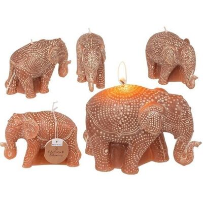 Candle, elephant, approx. 11.5 x 4.5 x 8.5 cm