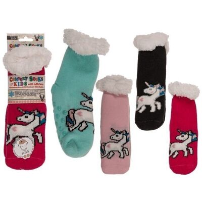 calcetines de cabaña para niños, unicornio,