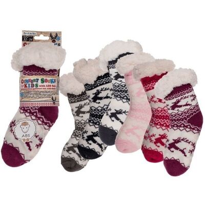 Children's hut socks, reindeer, size: 22-34,