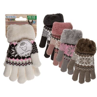 Children's cozy gloves, Ice Flower,
