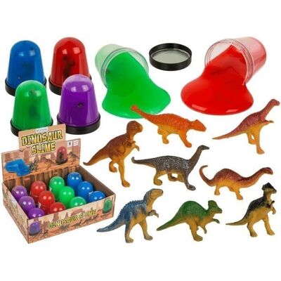 Plasticine slime, dinosaur, approx. 7.5 cm, approx. 90g,