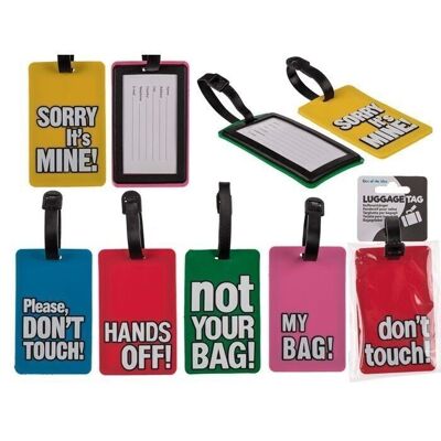 Luggage tag with English sayings,
