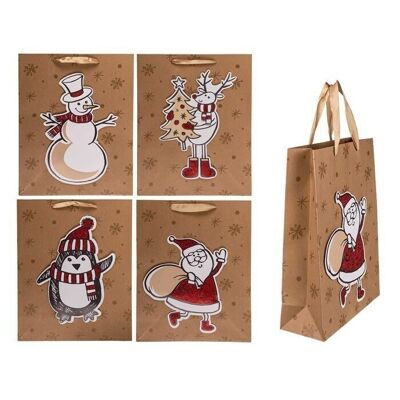 Kraft Paper Gift Bag 3D Christmas Themes 2