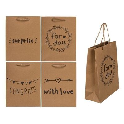 Kraftpapier-Geschenktüte, For you, Congrats,2