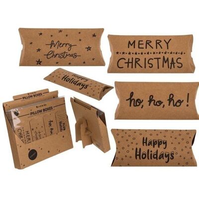 Kraft paper pillow boxes, Christmas,