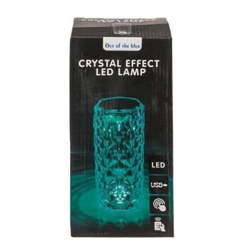 Lampe en cristal, environ 21 x 9 cm, avec changement de couleur 2