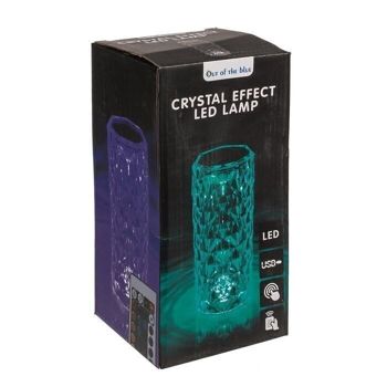 Lampe en cristal, environ 21 x 9 cm, avec changement de couleur 3