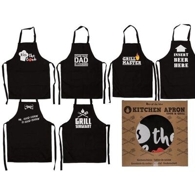 Kitchen apron, Cook & Grill, approx. 80 x 60 cm,