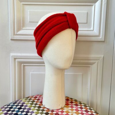 100% cashmere 4-ply fluffy knit headband