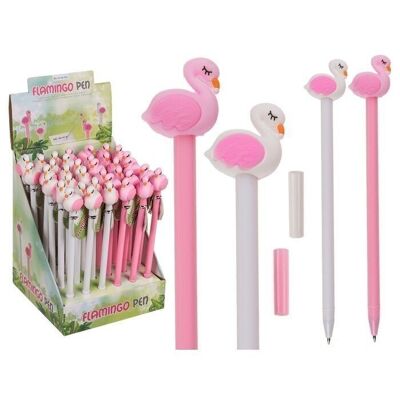 Ballpoint pen, flamingo, approx. 18 cm,