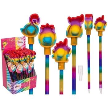 Stylo à bille, Rainbow Fidget Pop Toy, 1