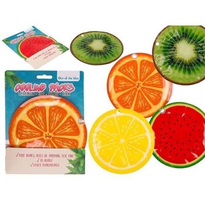 Cool pack, frutas, 15 cm aprox.,