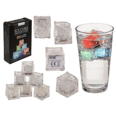 Plastic ice cubes with LED, color changing,