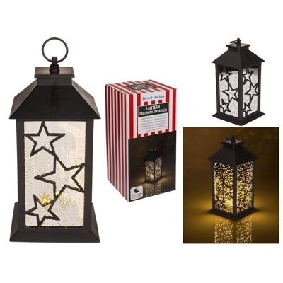 Plastic lantern, Stars, with sparkling LED