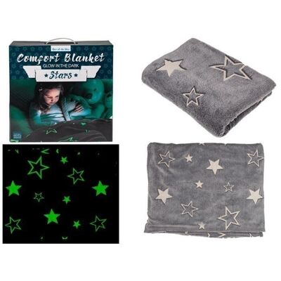 Kuscheldecke mit Sternen, Glow in the dark,