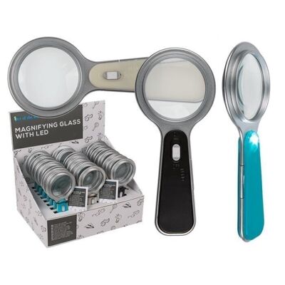 Reading magnifier with LED (incl. batteries)