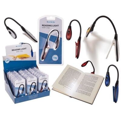 Reading light with 2 LEDs (incl. batteries) approx. 16 cm,