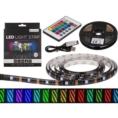 Tiras de luz con LED que cambia de color, L: 2 m,