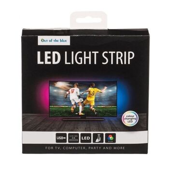 Bandes lumineuses avec LED à changement de couleur, L : 2 m, 3