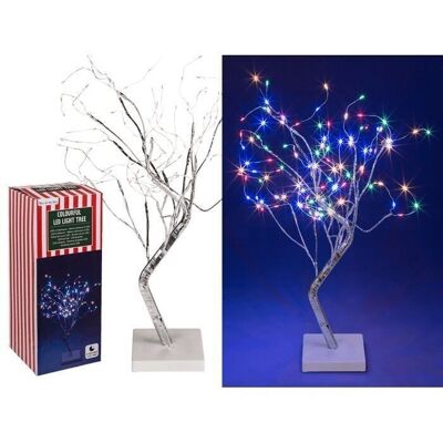 Albero luminoso con 108 LED colorati, circa 50 cm,