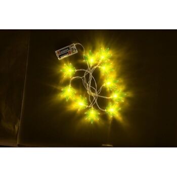 Guirlande lumineuse, feuille de cannabis, avec 10 LED, 3