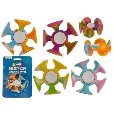 Magic Suction Spinning Dart, 4 colors assorted,