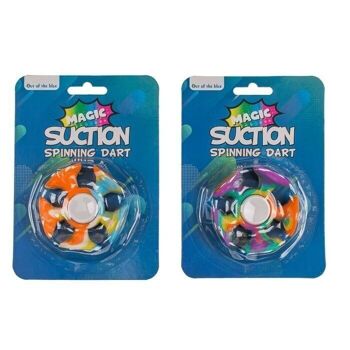 Magic Suction Spinning Dart, 4 couleurs assorties, 2