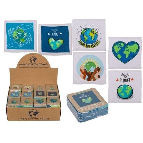 Magisches Baumwoll-Handtuch, Save the Planet,