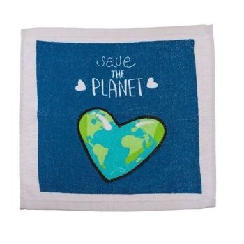 Serviette magique en coton Save the Planet 4