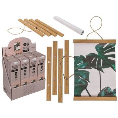 Magnetic wooden poster bar, incl. Picture,