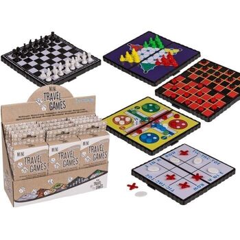 Jeux de Voyage Magnétiques, Mini (Échecs, Ludo, Dames, 1