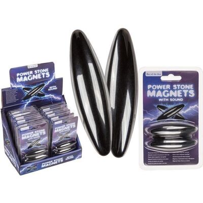 Pierres magnétiques avec bruit, environ 6 cm, lot de 2