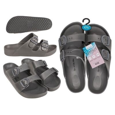 Men's sandals, grey, size 41/42,