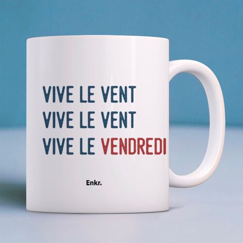 Mug blanc vive le vendredi