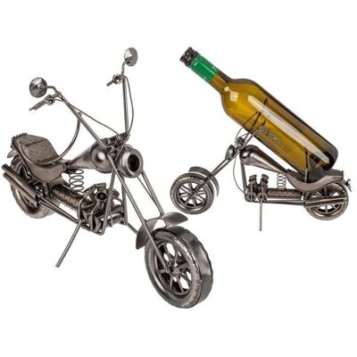 Metal bottle holder, motorcycle II, approx. 32 x 22 cm