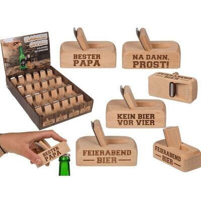 apribottiglie in metallo con manico in legno, affettatrice,