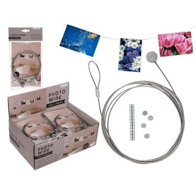 metal photo wire with 12 magnets,