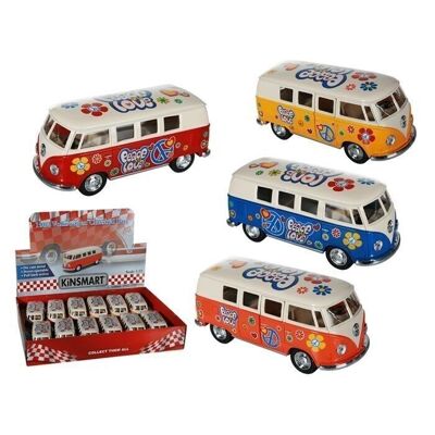 Metal model car with pull-back motor, VW T1 bus
