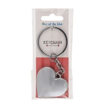Porte-clés en métal, coeur, environ 8 cm, 4