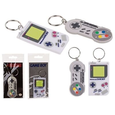 Portachiavi in metallo, controller Nintendo e