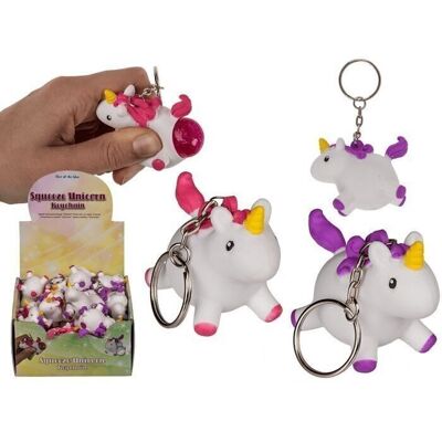 Metal keychain, Squeeze Unicorn II,